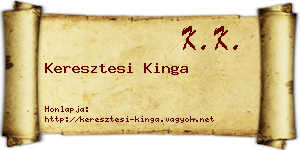 Keresztesi Kinga névjegykártya